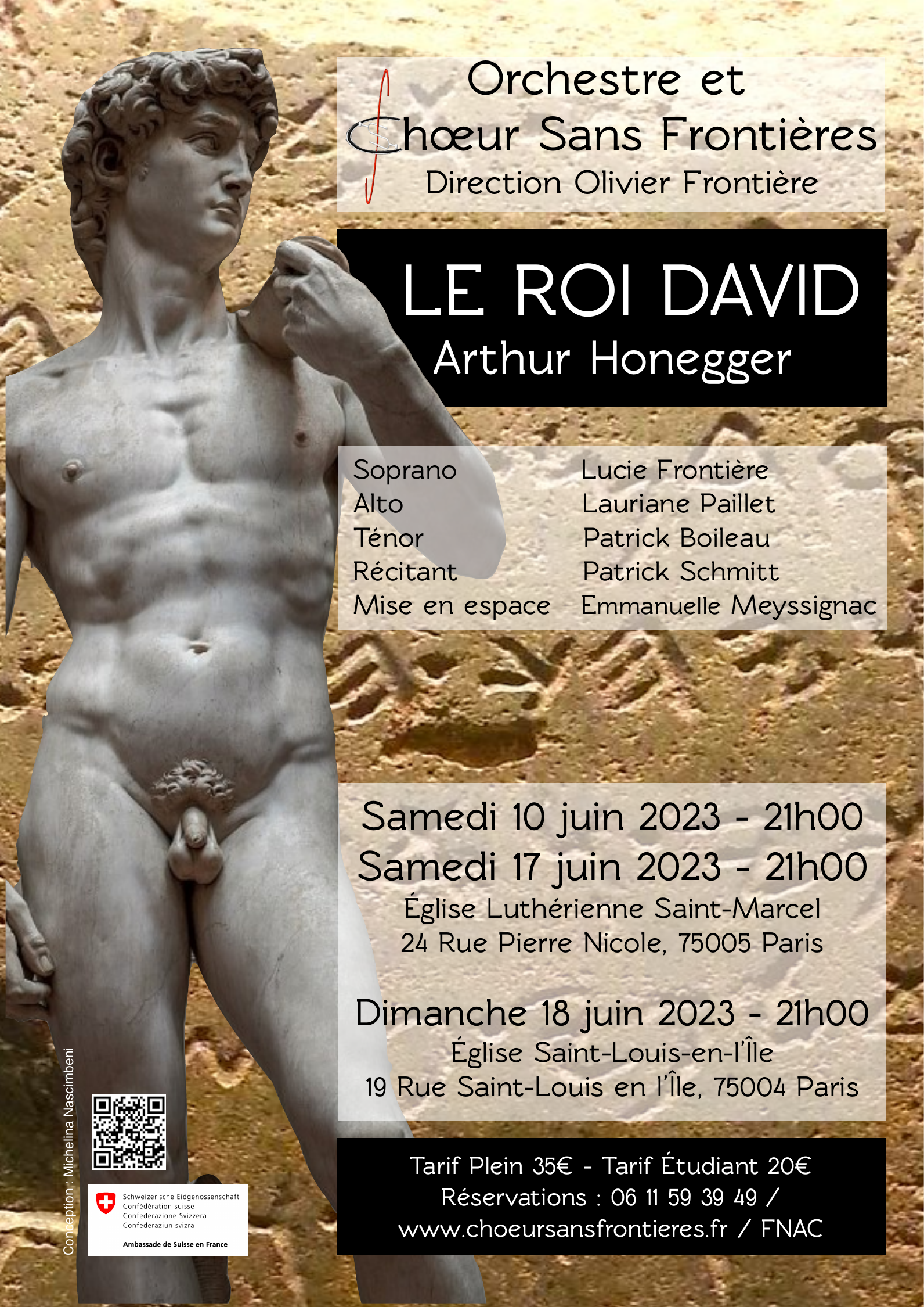 Affiche du concert du Roi David